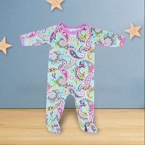 Vera Bradley One Piece Footed Paisley Sleeper Size 0-3 Months